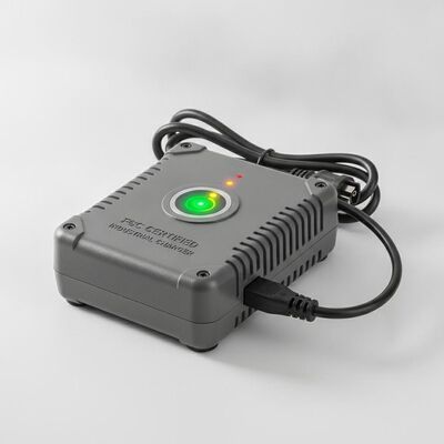 FCC 인증 표준 배터리 충전기 LED 충전 상태 표시기와 산업용 컴팩트 300g 디자인